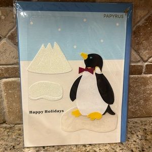 3/$6 Papyrus Happy Holiday Penguin Card
